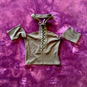 Emma & Sam Lace-Up Choker Crop